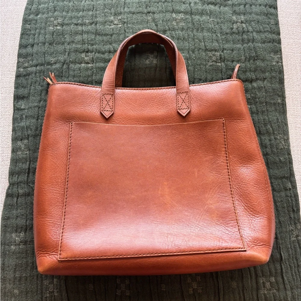 Madewell Small Tan Leather Tote 017 - Picture 2 of 11